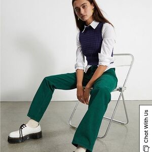 PacSun Green Straight Leg Corduroy Pants